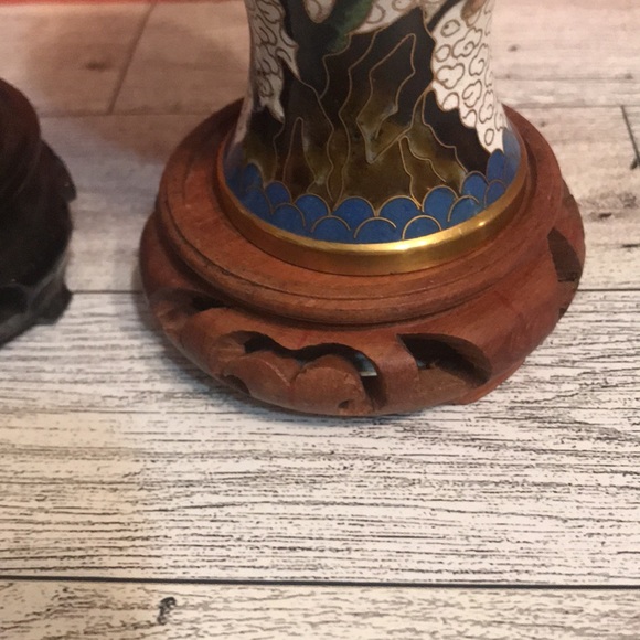 VINTAGE / ANTIQUE CLOISONNÉ CHINESE VASES 1900-1940 - Picture 8 of 8